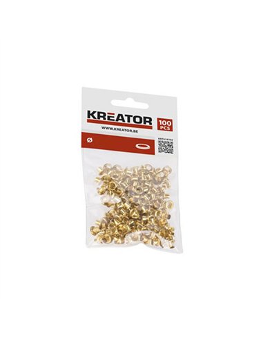 Bolsa 100 ojales ojetes laton 4mm krt616102 kreator