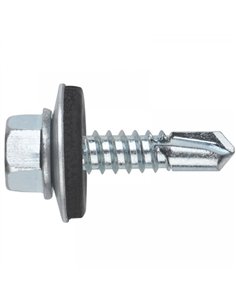 Caja 1000 tornillo broca c/arandela goma 4,8x19 7504-k