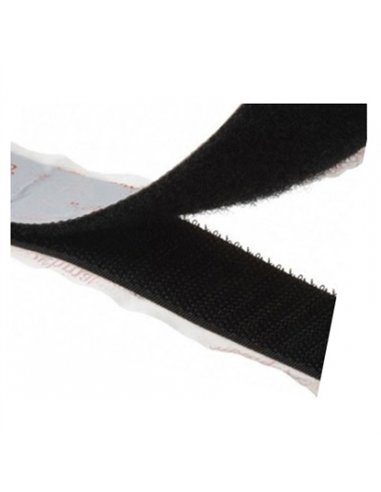 ROLLO 25+25mt VELCRO ADHESIVO NEGRO M+H 20mm