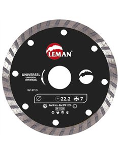 DISCO DIAMANTE GENERAL OBRA 115mm CONTINUO 67115 LEMAN 2