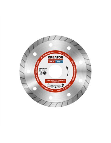 Disco diamante turbo 115mm continuo krt083100 kreator