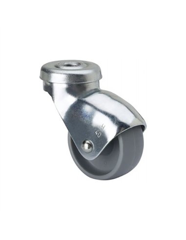 Rueda zin 40mm sencilla tornillo pasante tw0169