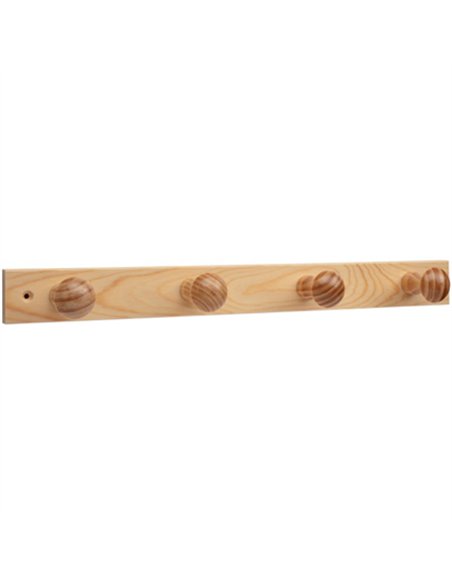 PERCHA MADERA NATURAL 4 POMOS 3774-8- INOFIX