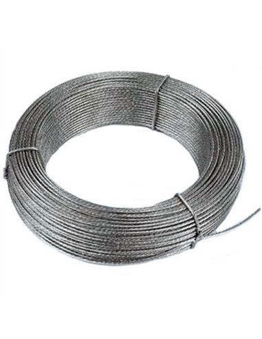 ROLLO 25mt CABLE ACERO 2mm 6x7+1