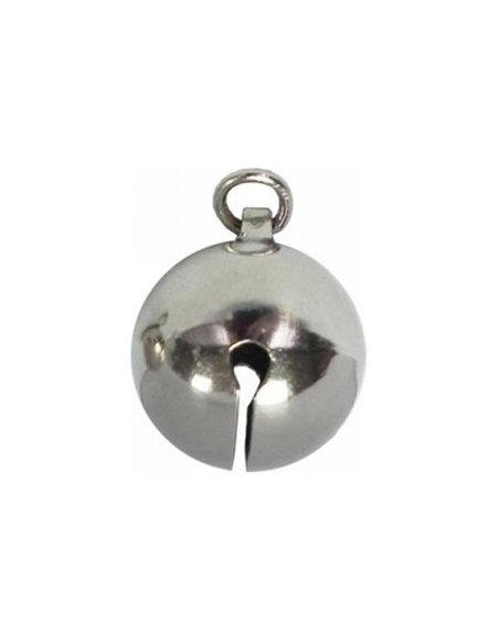 BOLSA 20 CASCABELES LATON NIQUELADO CON ANILLA 11mm