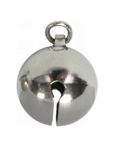 Bolsa 20 cascabeles laton niquelado con anilla 11mm 2