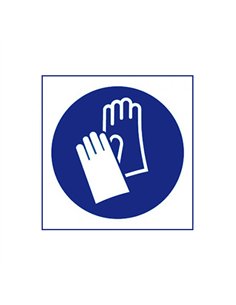 Señal uso guantes 100x100mm rd28603