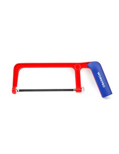 Serra arco “Junior” com extensão de serra de 15cm com cabo ergonômico em aço e borracha vermelha e azul