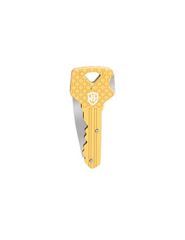 Llave cortaplumas de hoja plegable 40mm color dorado