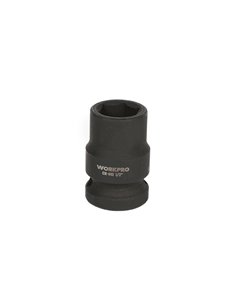 Douille à choc hexagonale 1/2" Ø16mm en acier chrome molybdène noir