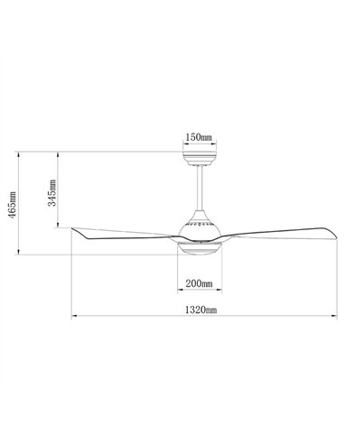 Ventilador DC Bali Led 12W 4000K
