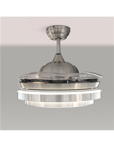 Ventilador AC Klon Niquel LED 36W