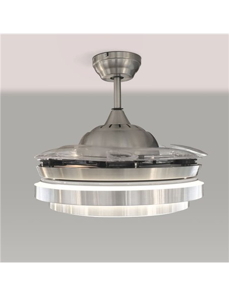 Ventilador AC Klon Niquel LED 36W