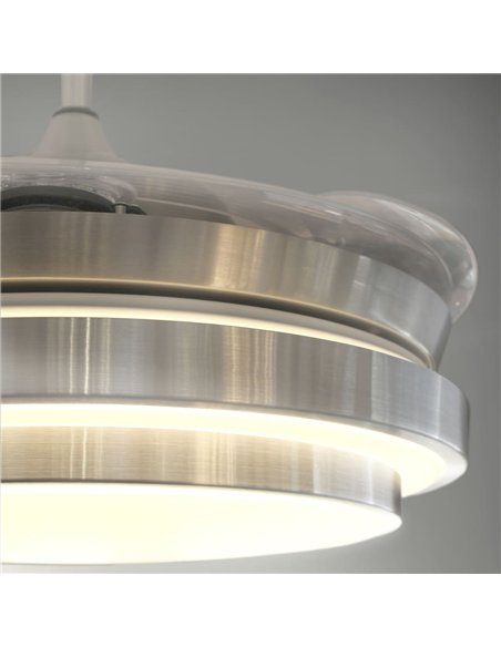 Ventilador AC Klon Niquel LED 36W