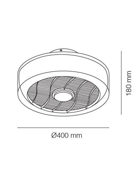 Ventilador AC LED 24W CCT Helos