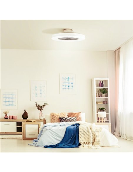 Ventilador LED Bastian 48W 3000 Lm CCT Dimmable