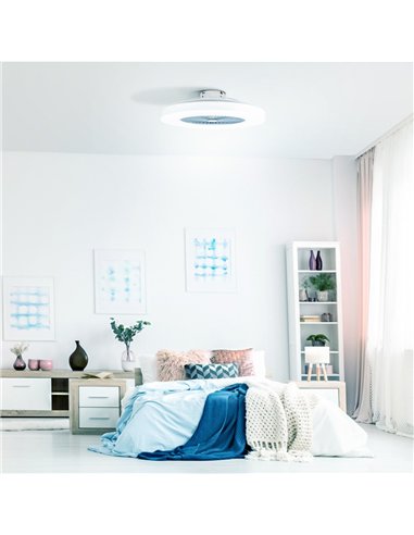 Ventilador LED Bastian 48W 3000 Lm CCT Dimmable