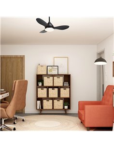 Ventilador LED Stel Mini Negro 20W 1900Lm CCT Dim 2