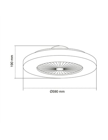 Ventilador LED Kitale con motor DC CCT dimmable