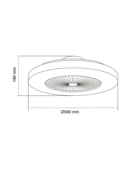 Ventilador LED Kitale con motor DC CCT dimmable
