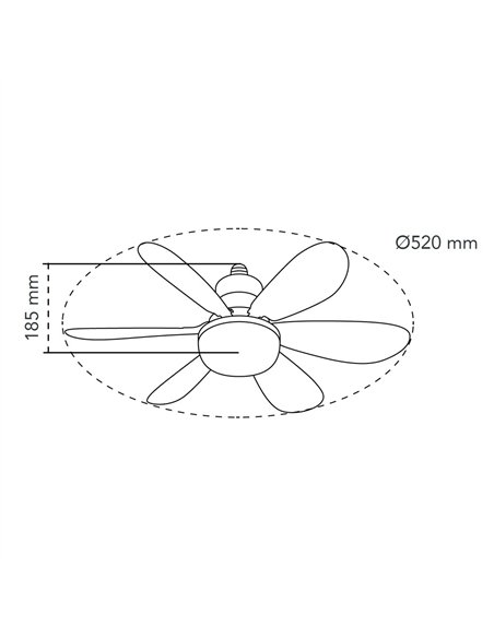 Ventilador de techo LED Nikiya Blanco 18W 2000Lm CCT