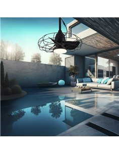 Ventilador LED Freshfan Negro IP65 20W 2000Lm CCT Dim 2