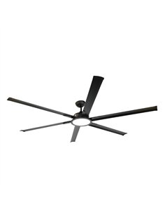 Ventilador de techo LED BigBen L Negro 20W 2000Lm. CCT Dim