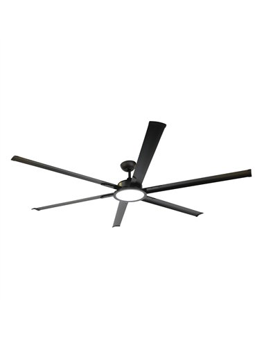 Ventilador de techo LED BigBen L Negro 20W 2000Lm. CCT Dim