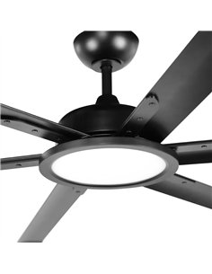 Ventilador de techo LED BigBen L Negro 20W 2000Lm. CCT Dim 2
