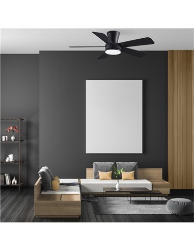 Ventilador LED Benda 5 Negro 28W 2800Lm CCT Dim