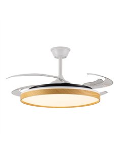 Ventilador LED aspas plegables Panam L 80W 8000Lm CCT