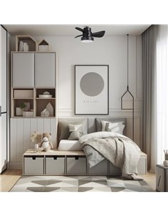 Ventilador LED Bayad Negro 15W 1400Lm CCT Dim 2