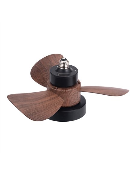 Ventilador LED Bayad Negro+Roble 15W 1400Lm CCT Dim