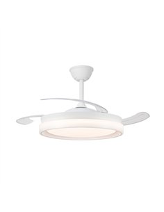 Ventilador LED aspas retráctiles Brisa Eco Blanco 45W 4400Lm CCT