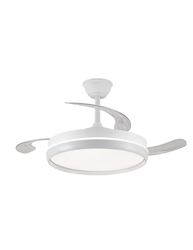 Ventilador LED aspas retráctiles Charly Evo 72W 7920Lm CCT Dim Smart