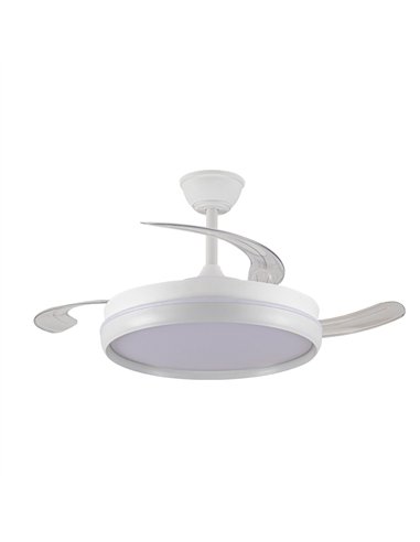 Ventilador LED aspas retráctiles Charly Evo 72W 7920Lm CCT Dim Smart
