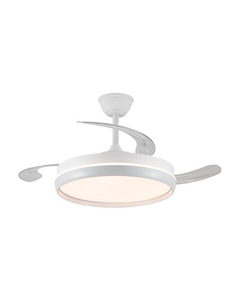 Ventilador LED aspas retráctiles Charly Evo 72W 7920Lm CCT Dim Smart