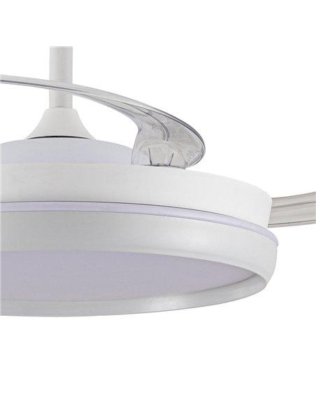 Ventilador LED aspas retráctiles Charly Evo 72W 7920Lm CCT Dim Smart