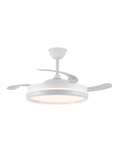 Ventilador LED aspas retráctiles Charly Evo 72W 7920Lm CCT Dim Smart