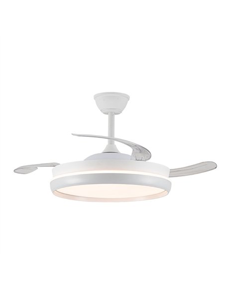 Ventilador LED aspas retráctiles Charly Evo 72W 7920Lm CCT Dim Smart