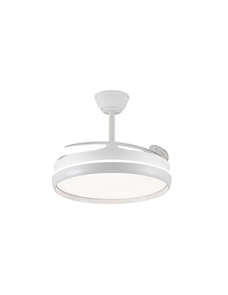 Ventilador LED aspas retráctiles Charly Evo 72W 7920Lm CCT Dim Smart