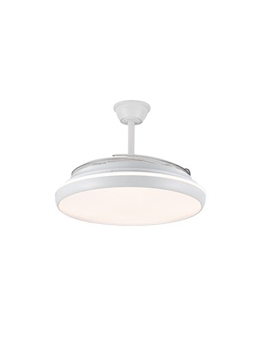 Ventilador LED aspas retráctiles Charly L 80W 9000Lm CCT Dim