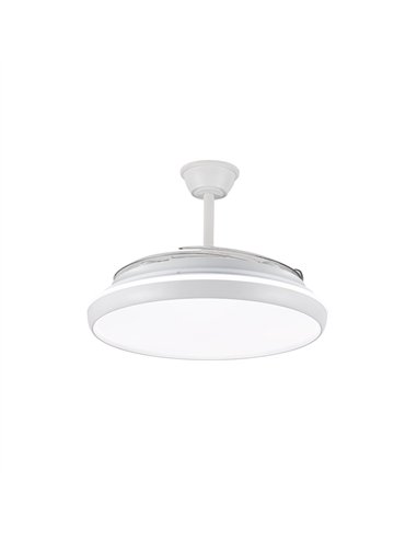 Ventilador LED aspas retráctiles Charly L 80W 9000Lm CCT Dim