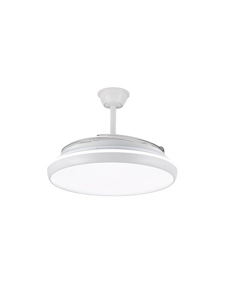 Ventilador LED aspas retráctiles Charly L 80W 9000Lm CCT Dim