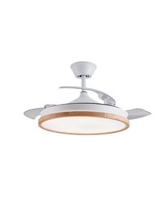 Ventilador LED aspas retráctiles Chief Blanco 36W 3600Lm CCT Dim
