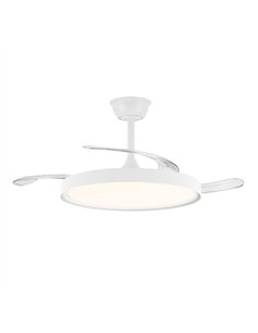 Ventilador LED aspas retráctiles Polaris Blanco 43W 4430Lm CCT Dim