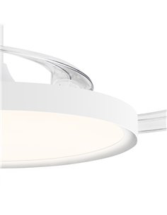 Ventilador LED aspas retráctiles Polaris Blanco 43W 4430Lm CCT Dim 2