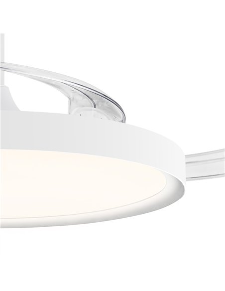 Ventilador LED aspas retráctiles Polaris Blanco 43W 4430Lm CCT Dim