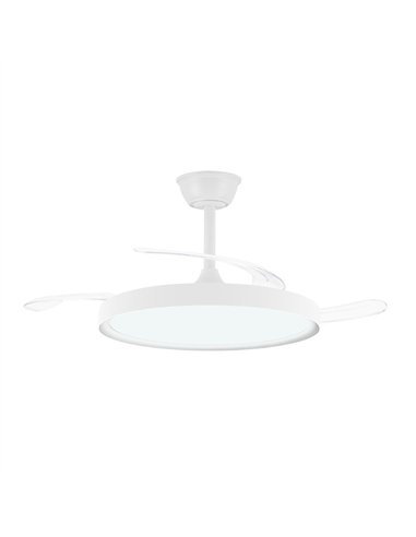 Ventilador LED aspas retráctiles Polaris Blanco 43W 4430Lm CCT Dim