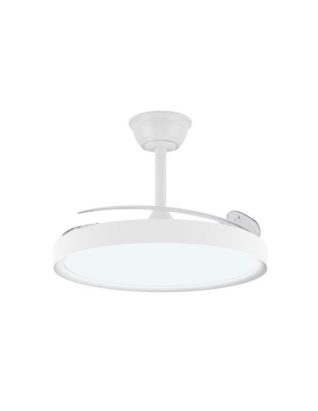 Ventilador LED aspas retráctiles Polaris Blanco 43W 4430Lm CCT Dim